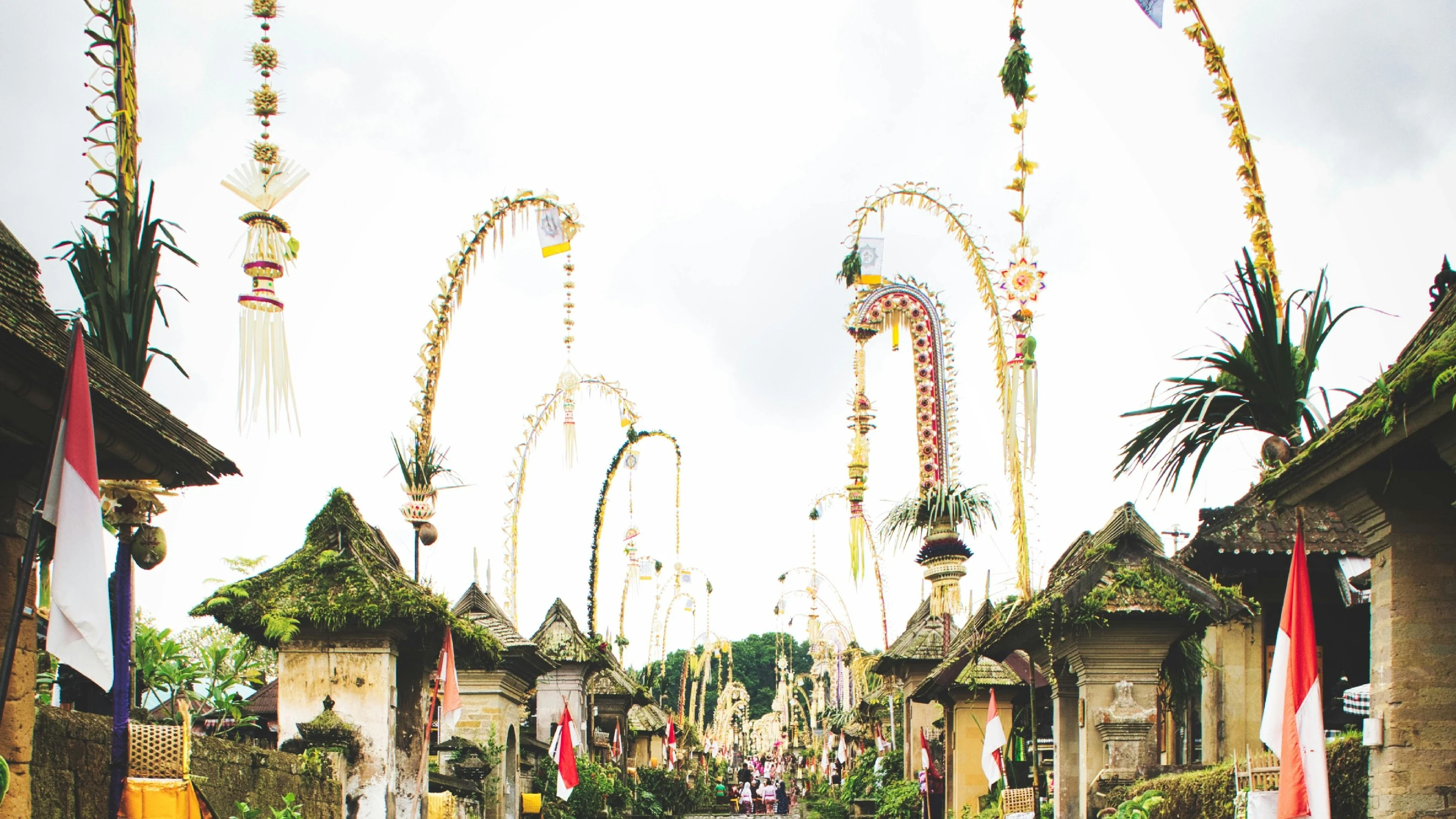 apenjor in bali for galungan day celebration