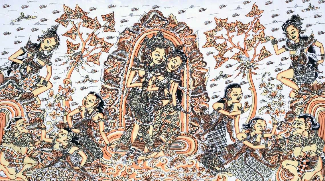 rama & sinta - true love kamasan wayang painting