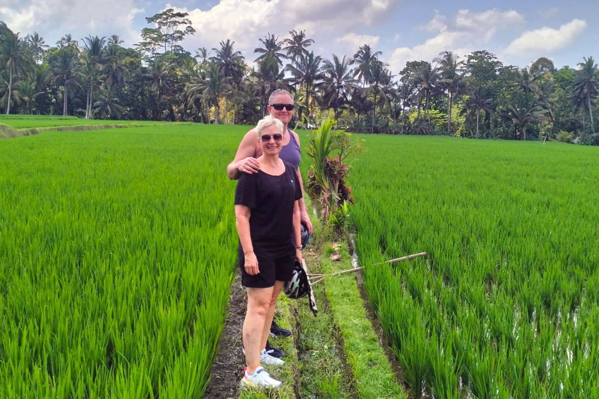 rice paddy walk during cycling program