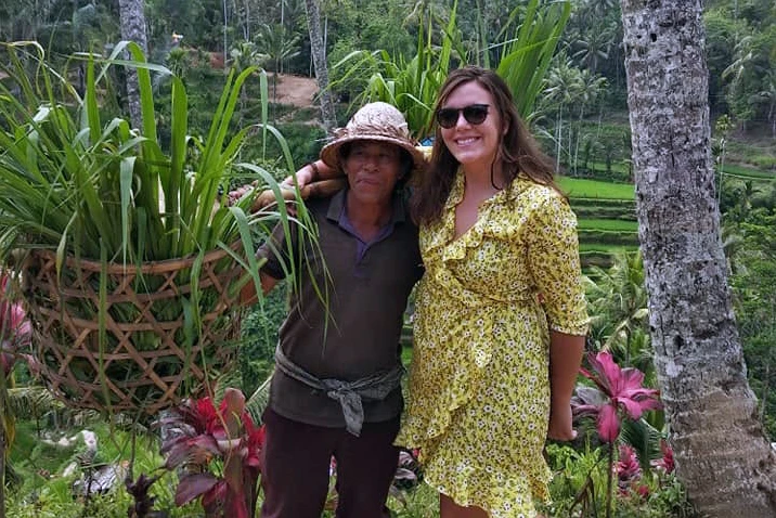 meeting farmer in ubud