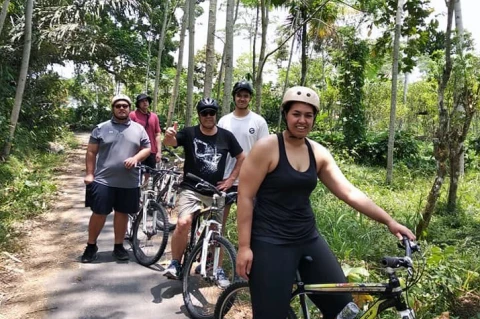 countryside cycling track in ubud