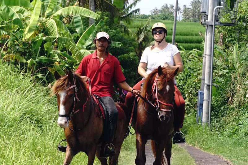 riding with a professional guide