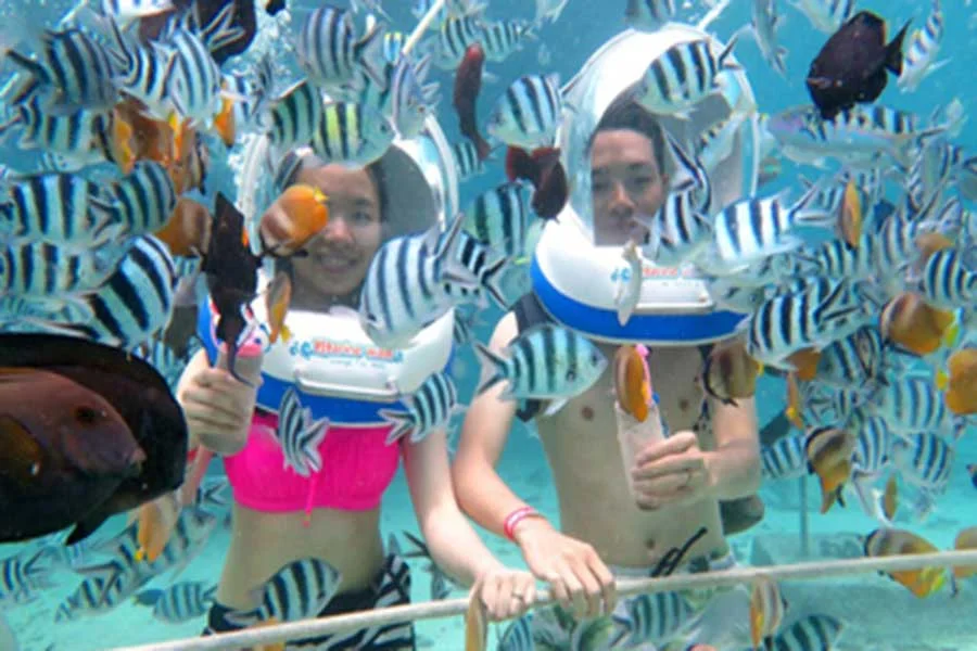 marine walk, seawalker, lembongan
