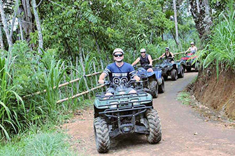 quad adventure, ubud village, jungle track