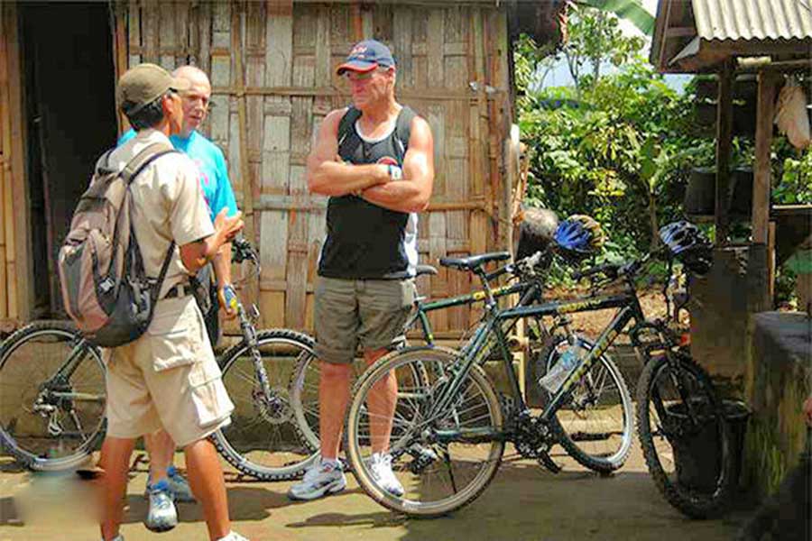 typical balinese house, bali cycling tour